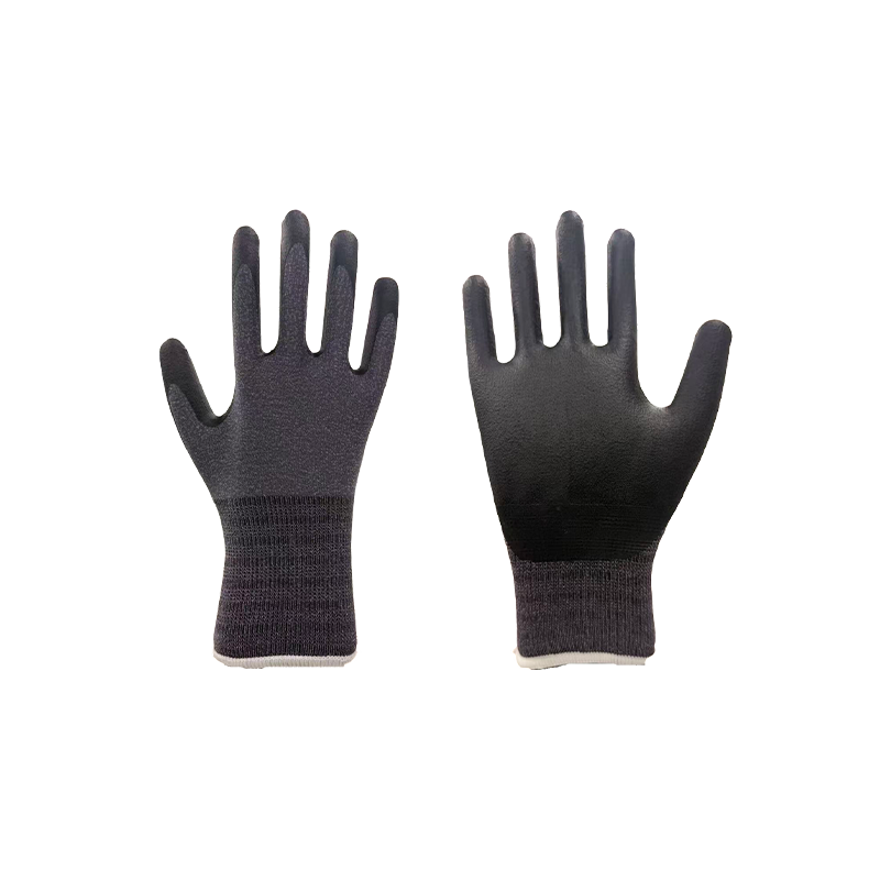 Luvas de espuma de nitrilo mergulhadas em nylon-elastano calibre 15 Luvas de espuma de nitrilo mergulhadas em nylon-elastano calibre 15